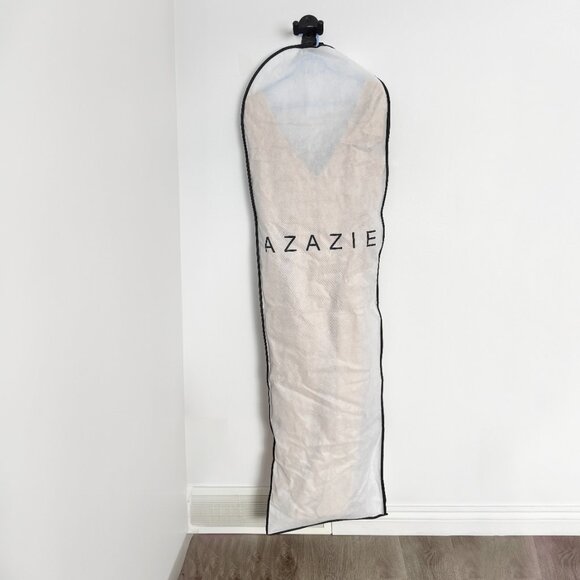 Azazie Omari Champagne A-Line Bridesmaid Dress - Size 24 - Picture 12 of 13